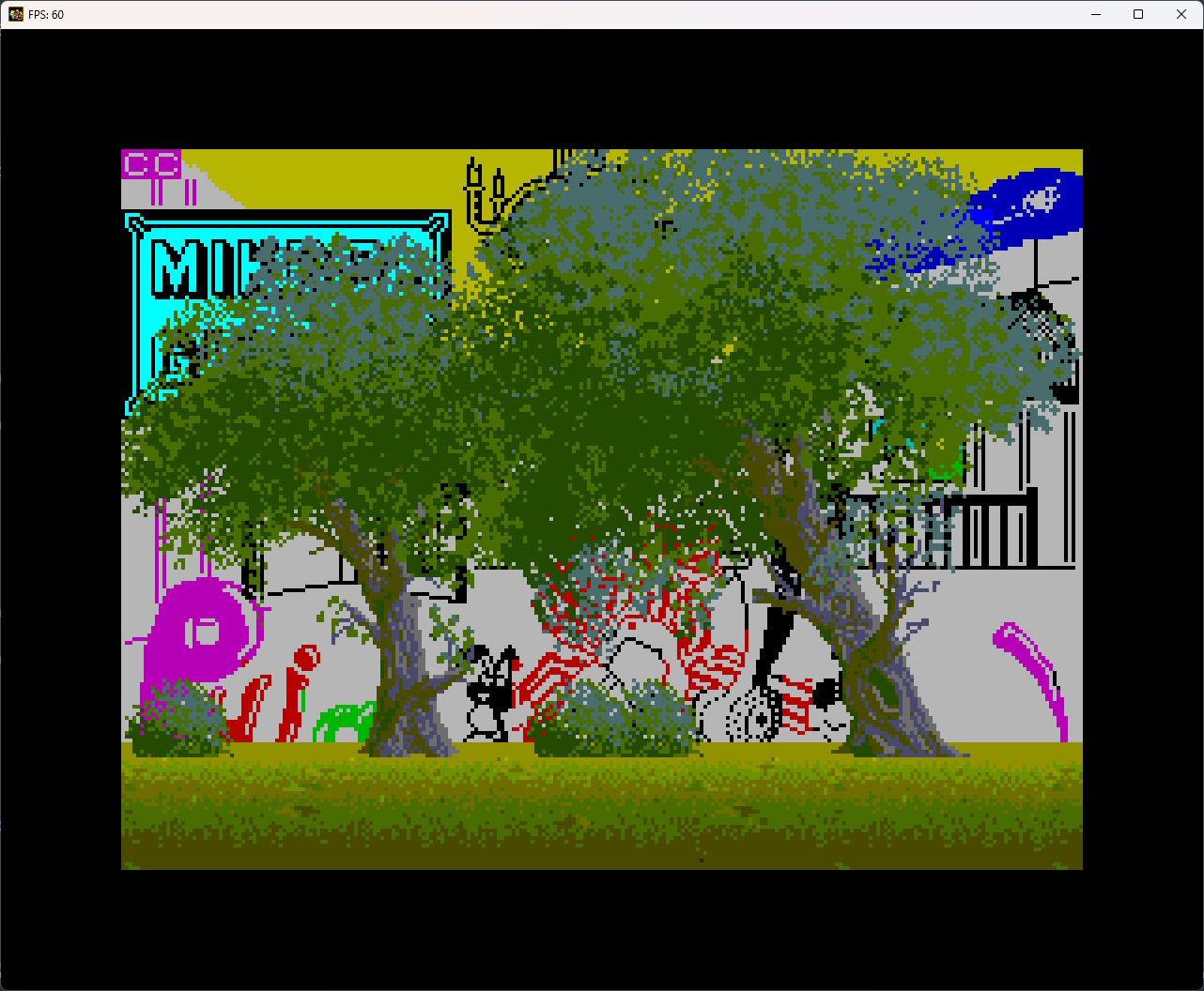 ZX Spectrum Next Farmework running